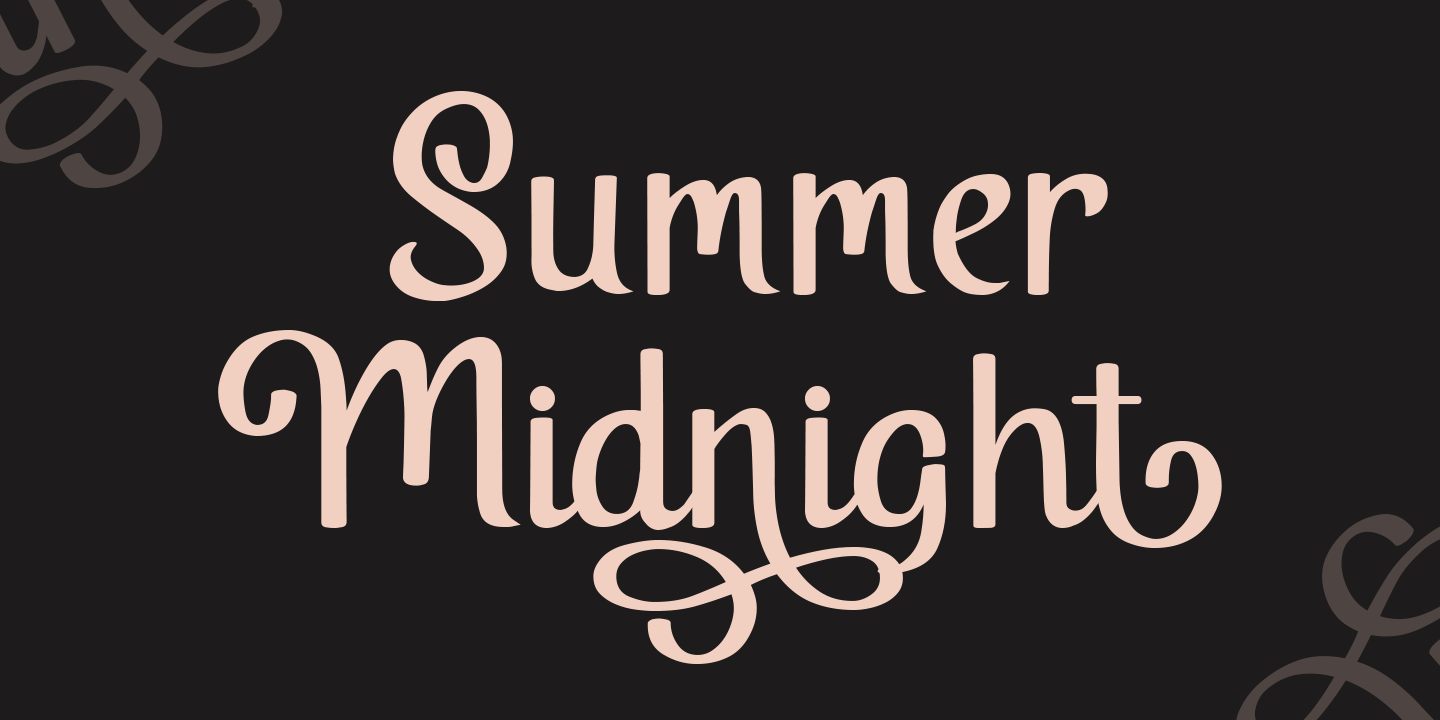 Пример шрифта Summer Midnight #1